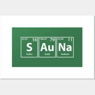 Sauna (S-Au-Na) Periodic Elements Spelling Posters and Art